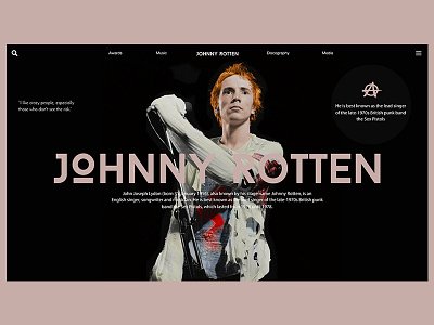 Johnny Rotten johnnyrotten music webdesign