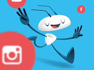 Yay robots ! part 1 ai bot character characterdesign chatbot network robot social sticker