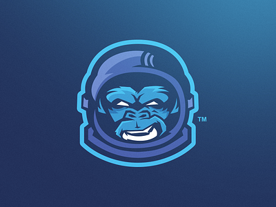 Space Monkey astronaut logo mascot monkey space sport