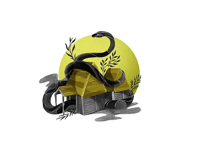 Guarhouse Snake animal color design grass illustration nature photoshop series snake tattoo totem