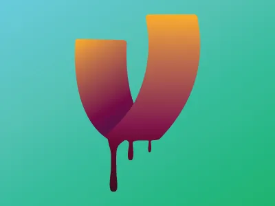 Alphabet Series - V alphabet beach drip gradient graffiti green love v violet water