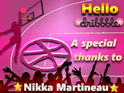 Hello Dribbble dribbble hello nikka martineau thanks