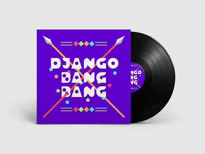 African Electro single cover concept africa colorful cover electro geometic music packaging print tribal typography vinyl