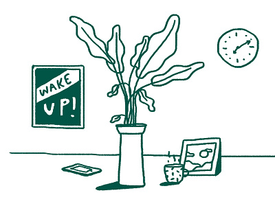 Sketch.9 design desk illustration plant poster still life