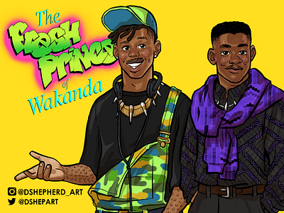 The Fresh Prince of Wakanda 90s black panther fresh prince masuhp art wakanda forever