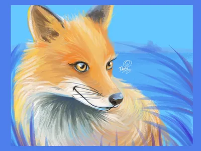 Fox Cute cute fox illustration paint