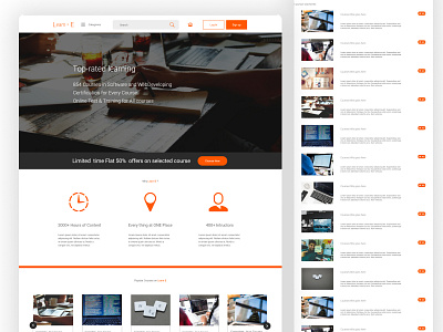 E-Learning platform ui