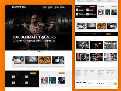 E-commerce for a fitness brand ui