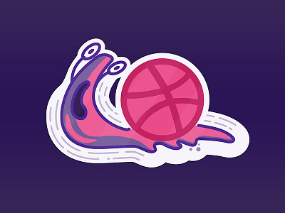 slow but steady sticker dribbble playoff slow but steady snail sticker sticker mule sticker pack stickermule