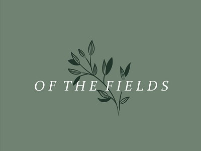 Of the Fields Floral Logo Design - Alternate brand branding fields florist flower greenery illustration logo logo design logotype typography