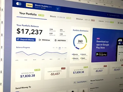 Crypto Dashboard admin banking bitcoin crypto dashboard finance web app