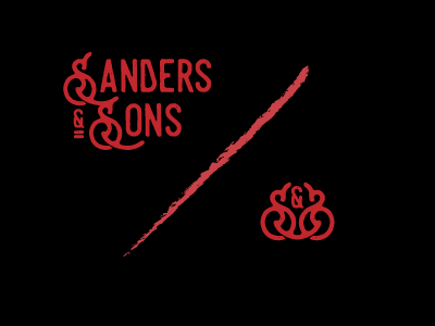 Sanders & Sons Branding branding design designer graphic design logo logo design monogram texture vintage