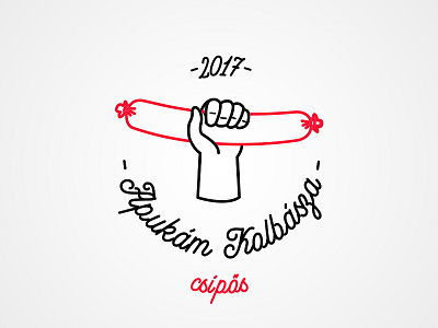 Apukám Kolbásza logo illustration logo