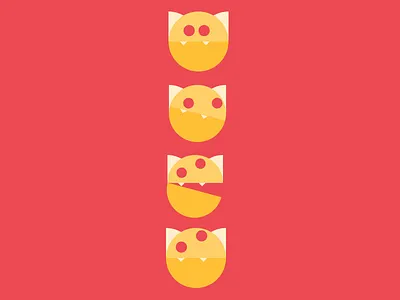 Dufus devil bats bats critters funny cute red yellow