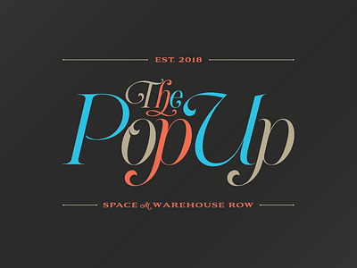 Warehouse Row Pop Up Shop branding logo design