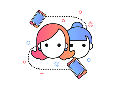 Friends contact friends girl illustrator mbe