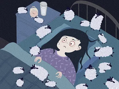Sleepless Night sheep night sleep