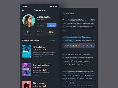 PostIt E-Book App app design branding ebook reading sketch ui user experience user interface ux
