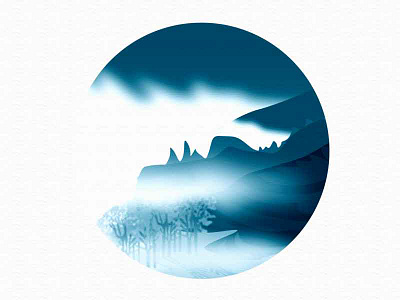 中国风_山水画 中国风、图标、icon、插画、风景