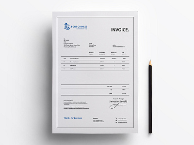 IGC Education Invoice v.3 branding design identity illustration invoice logo stationary