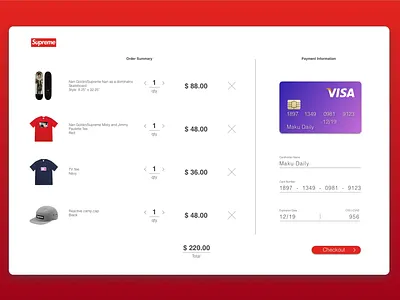 Daily UI 002 - Credit Card Checkout