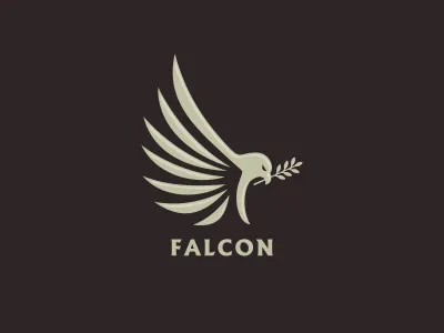 Falcon bird eagle elegant falcon logo wild
