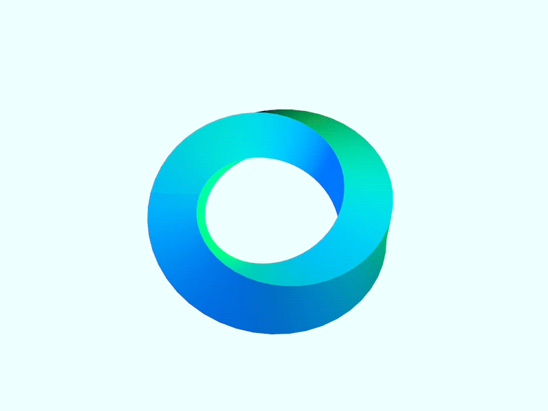 Mobius band animation c4d circle mobius