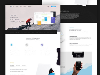 Xola Tour activities agency black clean landing me payment tour ui ux white xola