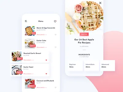 Daily UI #040 Recipe 040 app daily dailyui iphonex mobile recipe ui ux