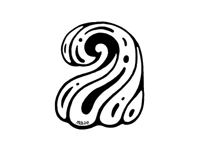 Aloha aloha blackandwhite hawaii icon illustration letter maldo maldonaut simple surf type wave