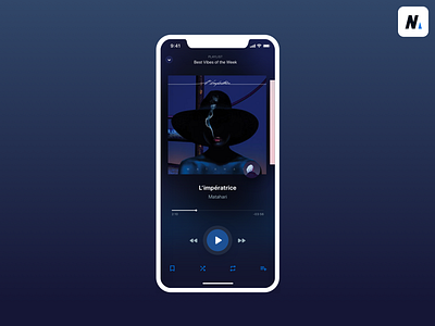 Daily UI 009 Music Player challenge daily dailyui design designer interface niedzwiedz sketch ui ux webdesign