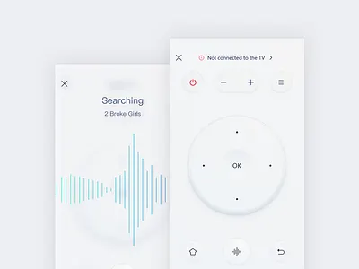 Remote control design concise control realistic remote ui ux