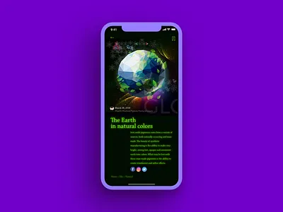 Artwork UI - The real Earth design in natural colors app design artwork earth natural subpage ui design