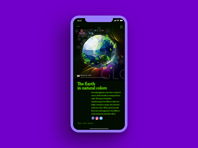 Artwork UI - The real Earth design in natural colors app design artwork earth natural subpage ui design