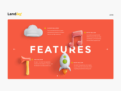 Landing feature free freebie kit landing ui