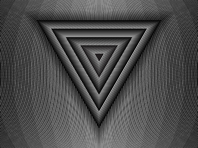 2018 March 30 - Daily Vectors art black and white blend blend tool daily shapes threes triangles vector