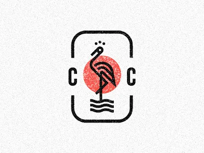 Craen Clothes animal bird craen geometry logo mark symbol