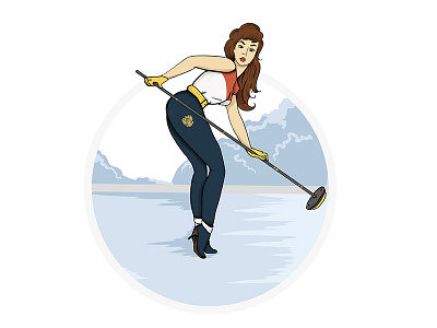 Curling curling girl sport