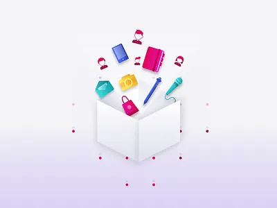 Profile Illustration colour empty state gradient icons illustration interests onboarding personas ui