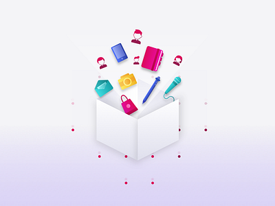 Profile Illustration colour empty state gradient icons illustration interests onboarding personas ui