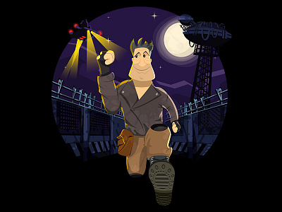 Ben Throttle adventure ben throttle double fine fan art full throttle game illustration lucasarts t shirt tim schafer tribute