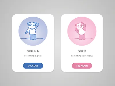 Flash Message (Error/Success) app cards dailyui design error flash flat illustration message success ui vector