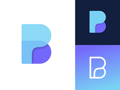 BP Logo Design (for sale) app bp branding clean corporate digital media tech finance fintech for sale unused buy gradient icon identity letter letters monogram logo logo design logo designer logotype mark symbol tech