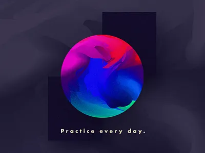 Daily Digital Practice bright colors geometric noise orb practice vivid
