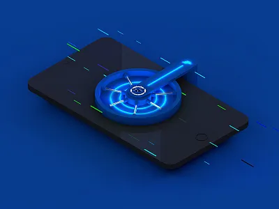 App Safe 3d abstract app case creative design light mobile safe ui