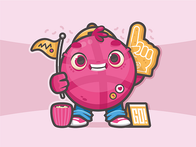 Suppporter basket character contest design dribbble graphic illustration sport sticker stickermule vector