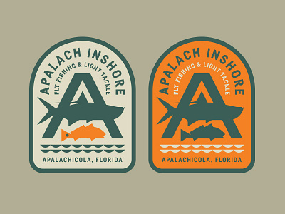 Apalach Inshore badge fish fishing florida fly patch redfish tarpon water waves