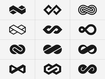 Infinity logos icon identity infinity logo logotype mark minimalist monogram symbol typography