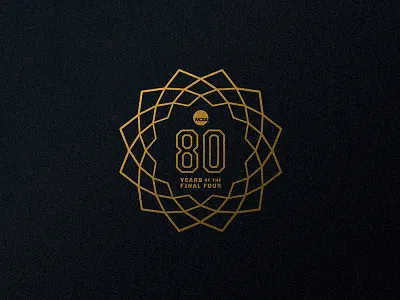 80 Years 80th anniversary basketball concept logo mark net seal