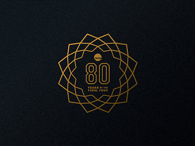 80 Years 80th anniversary basketball concept logo mark net seal